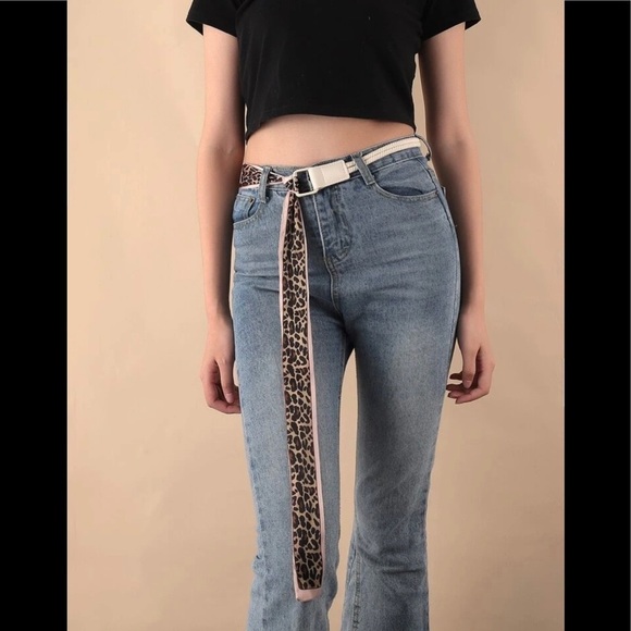 Cheetah Silk Scarf Wrap Adjustable Belt - Picture 4 of 11